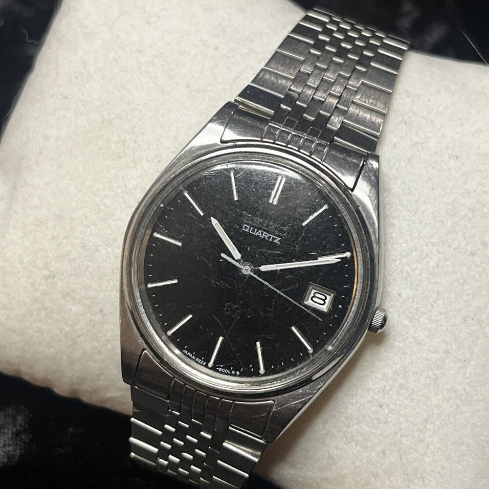 Seiko Quartz Vintage 1981 SQ 8222-8020 Original Bracelet Watch Rare